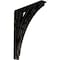 Ekena Millwork Nevio Wrought Iron Bracket, (Triple center brace), Antiqued Pale Gold 2"W x 12"D x 15"H BKTM02X12X15TNEAPG - alternate 1